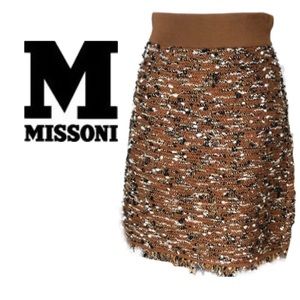 Missoni Wool A-Line Tweed Pre-Fall Mini Skirt